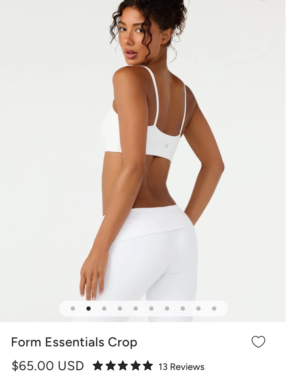 CSB Form Essentials Crop in White (Brand New) - Picture 3 of 3